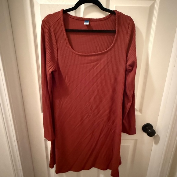 Old Navy Terracotta Ribbed Dress NWOT - Picture 3 of 3